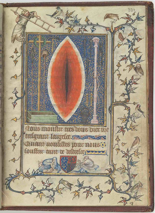 Christ's side wound in 'The Prayer Book of Bonne of Luxembourg, Duchess of Normandy'