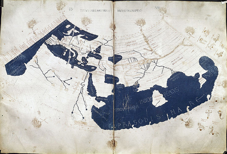Map of the world based on Ptolemy's 'Geography'