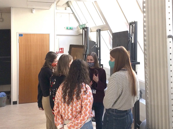 Katie Phillips, Chloë Ward, Selin Moustafa and Bethany O’Dell in discussion