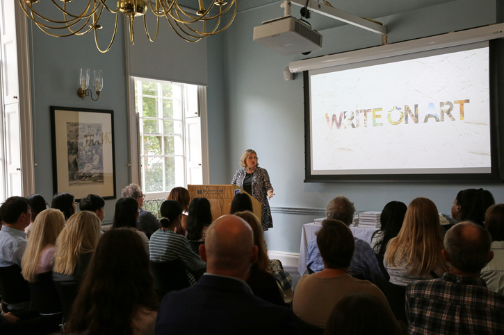 Sarah Victoria Turner of the Paul Mellon Centre at the Write on Art 2022 ceremony