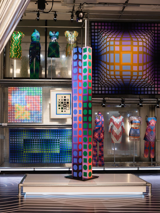 The Paco Rabanne collection at Selfridges inspired by Victor Vasarely