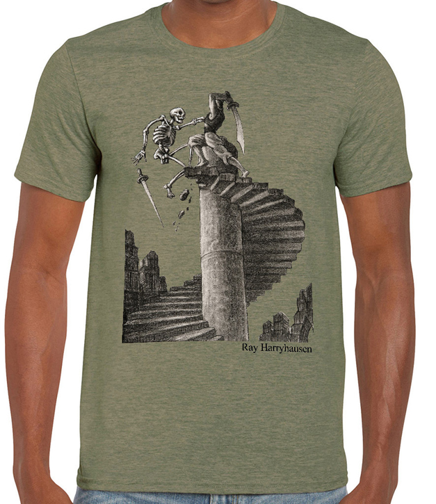 Ray Harryhausen 'Sinbad Fights the Skeleton' unisex t-shirt