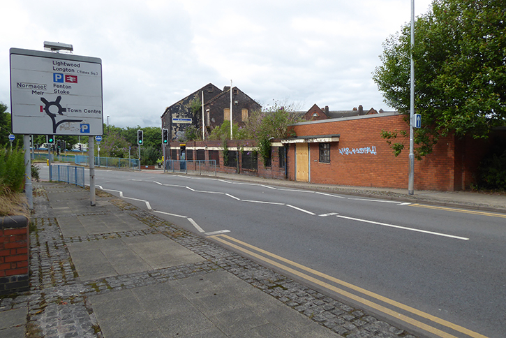 The site of the former Tamms Pottery, Longton, in 2024