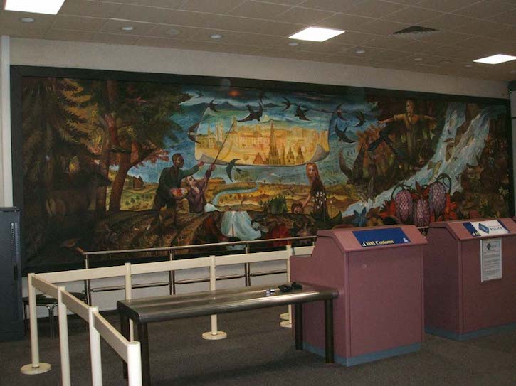 'The Golden City' by Steven Campbell at Glasgow Airport