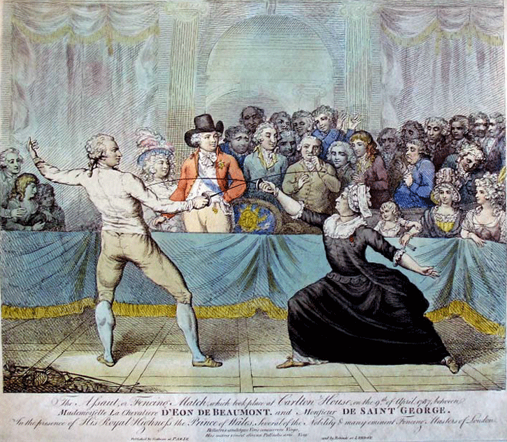 The Assault, or Fencing Match, which took place at Carton House on the 9th of April, 1787