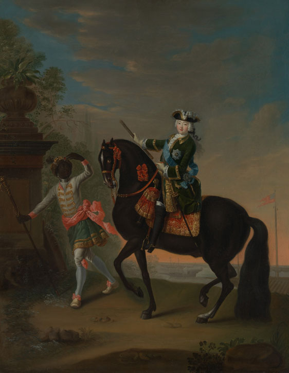 The Empress Elizabeth of Russia on Horseback, Attended by a Page