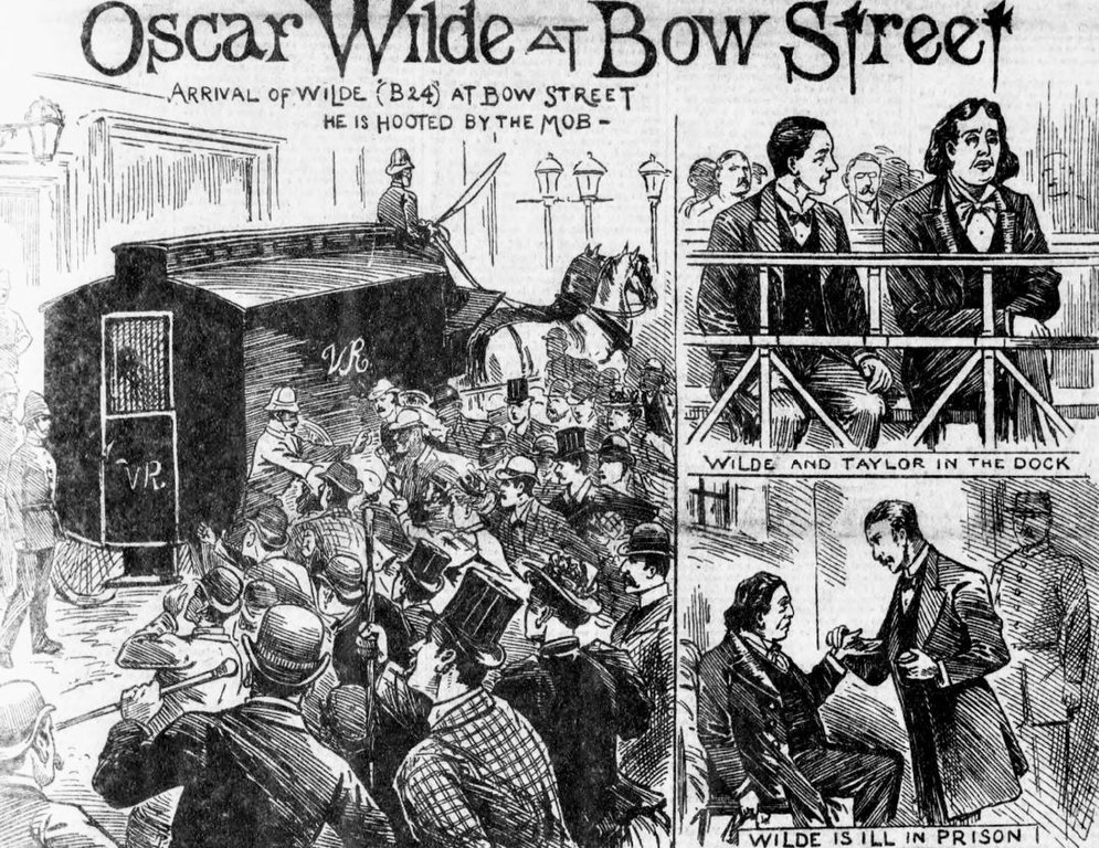 Scenes from the trial of Oscar Wilde