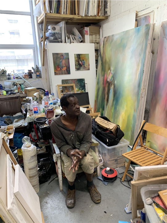 Tony Daley in his studio