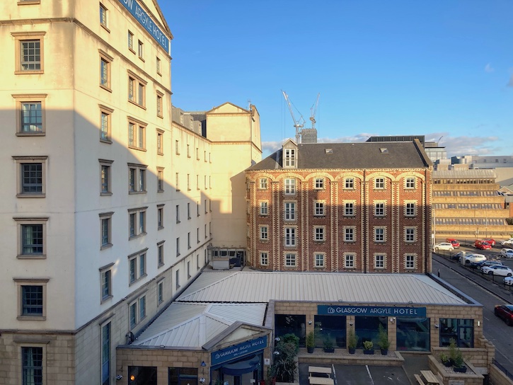 The view from Toby Paterson's studio in Glasgow