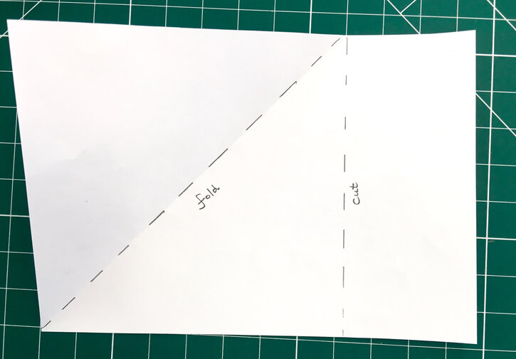 How to fold and cut the second A4 sheet