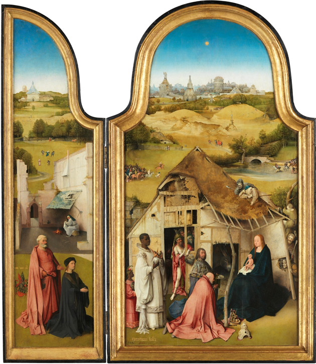 Triptych of the Adoration of the Magi (left wing and centre panel)
