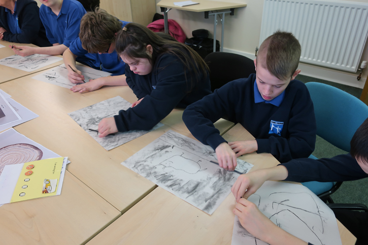 James Rennie students at a Masterpieces in Schools event