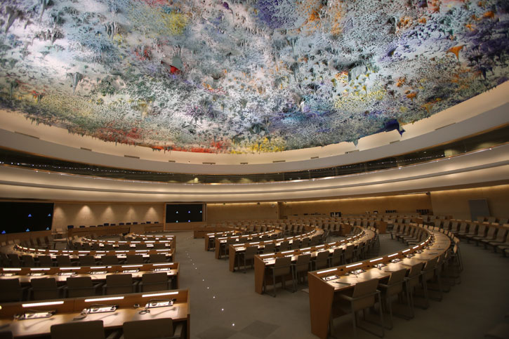 Ceiling of the Human Rights and Alliance of Civilization Chamber, Palais des Nations
