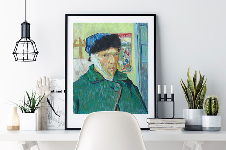 Van Gogh's 'Self-Portrait with Bandaged Ear' is available as a print