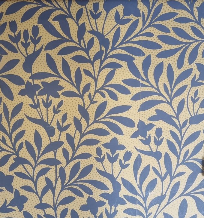 Wallpaper (detail) in a room that was previously the Crawshay office