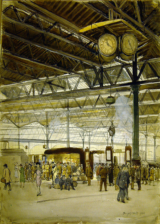 1942, watercolour by Denys George Wells (1881–1973)