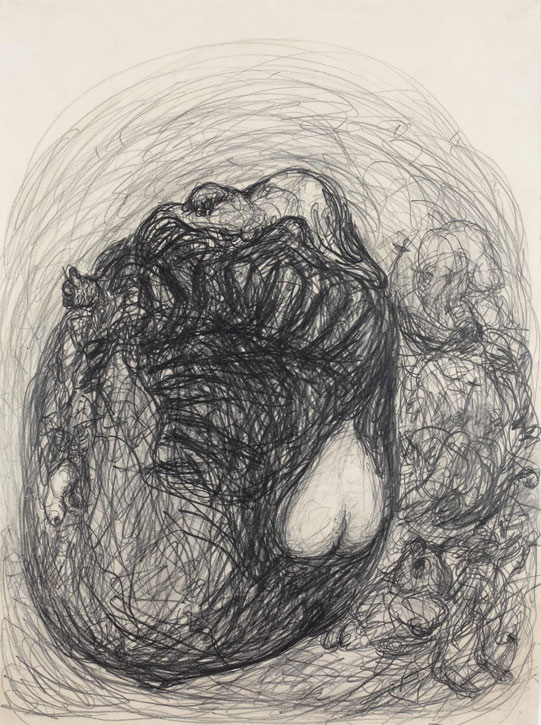 1964, graphite on paper by Georg Baselitz (b.1938)
