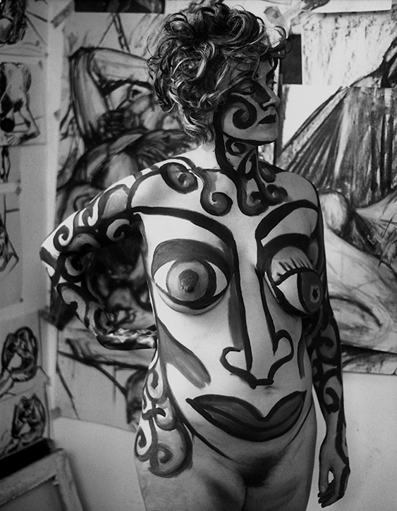 Neo Naturist: Christine Binnie body-painted at St Martin's School of Art