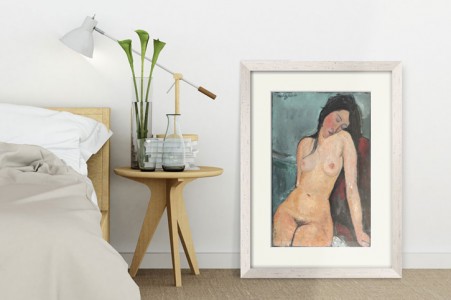 An art print of 'Female Nude' by Amedeo Modigliani (1884–1920)