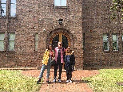 Anna, Giannis and Fani visiting Dorich House Museum
