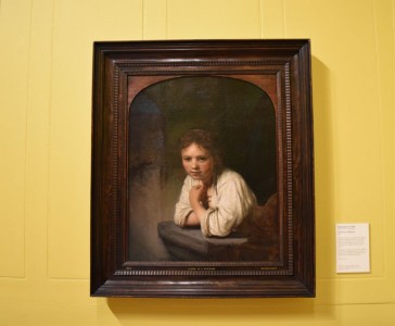 'Girl at a Window' in situ at Dulwich Picture Gallery