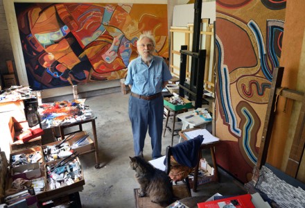 John Hitchens in his Sussex studio, July 2015