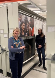 Louise Dunning (left) and Abi Spinks (right) in Nottingham City Museums Collections Centre