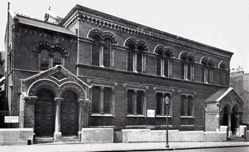 The former Bayswater Synagogue that stood in Chichester Place, London from 1863 to 1965