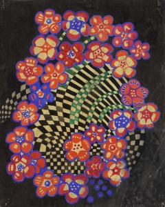 Textile design: tobacco flower