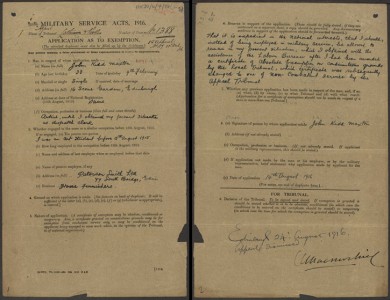 Pages from John Kidd Maxton's appeal tribunal