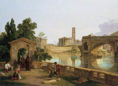 The Tiber with the Temple of Vesta, Santa Maria