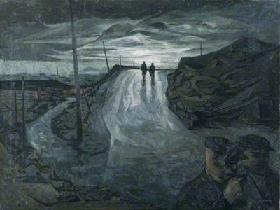 Miners returning on a wet evening. Version III