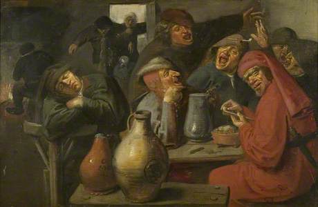 Interior of a Tavern, Peasants Carousing
