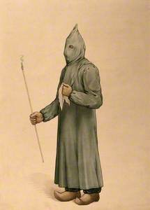 A Physician Wearing a Plague Preventive Costume in Marseille, 1720