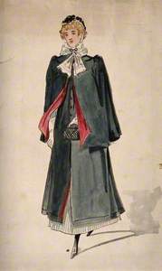A District Nurse with Her Outdoor Uniform and Bag