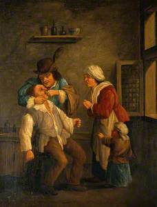 A Toothdrawer Operating on a Man, with a Woman and Child Looking on
