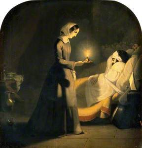 Florence Nightingale as the Lady with the Lamp