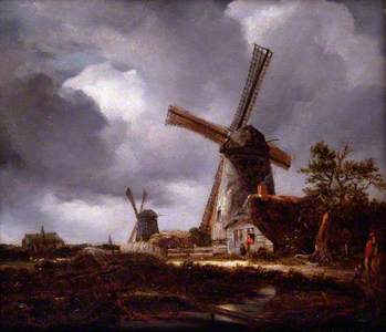 Landscape with Windmills near Haarlem (after Jacob van Ruisdael)