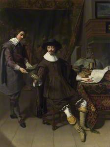 Portrait of Constantijn Huygens and his (?) Clerk