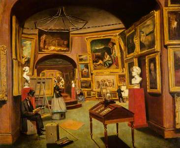The Interior of the National Gallery of Scotland, c.1867–1877