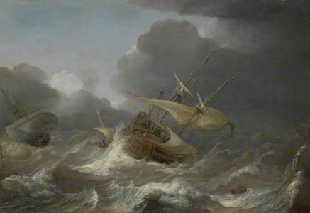 Dutch Ships in a Gale