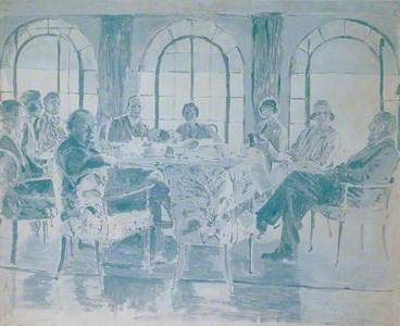 Tea at Chartwell, 29th August 1927  (Elaine Thérèse Lessore, Mrs Walter Richard Sickert (1884–1945),