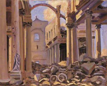 Ruins of the Cathedral of St Vaast, Arras (after Sargent)