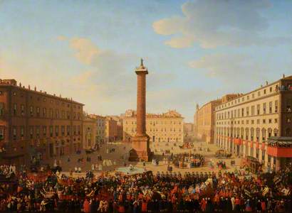 The Carnival in Rome on the Piazza Colonna in 1735
