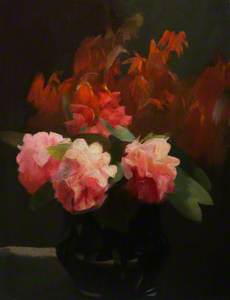 Flowers in Dark Vase
