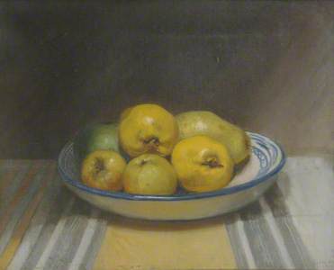 Dish of Apples and a Pear