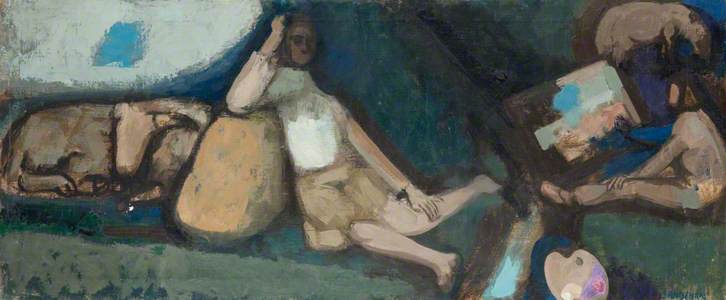 Two Figures in a Landscape