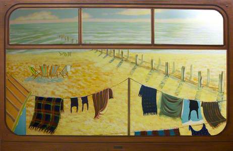 View from a Railway Carriage; The Beach
