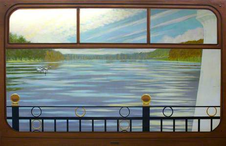 View from a Railway Carriage; A Reservoir