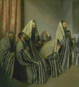 Jews Mourning in a Synagogue